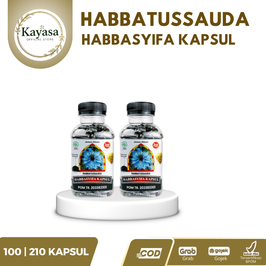 Habbasyifa Kapsul Serbuk | Habbatussauda Jinten Hitam Serbuk| Kapsul Habbatussauda Habbasyifa