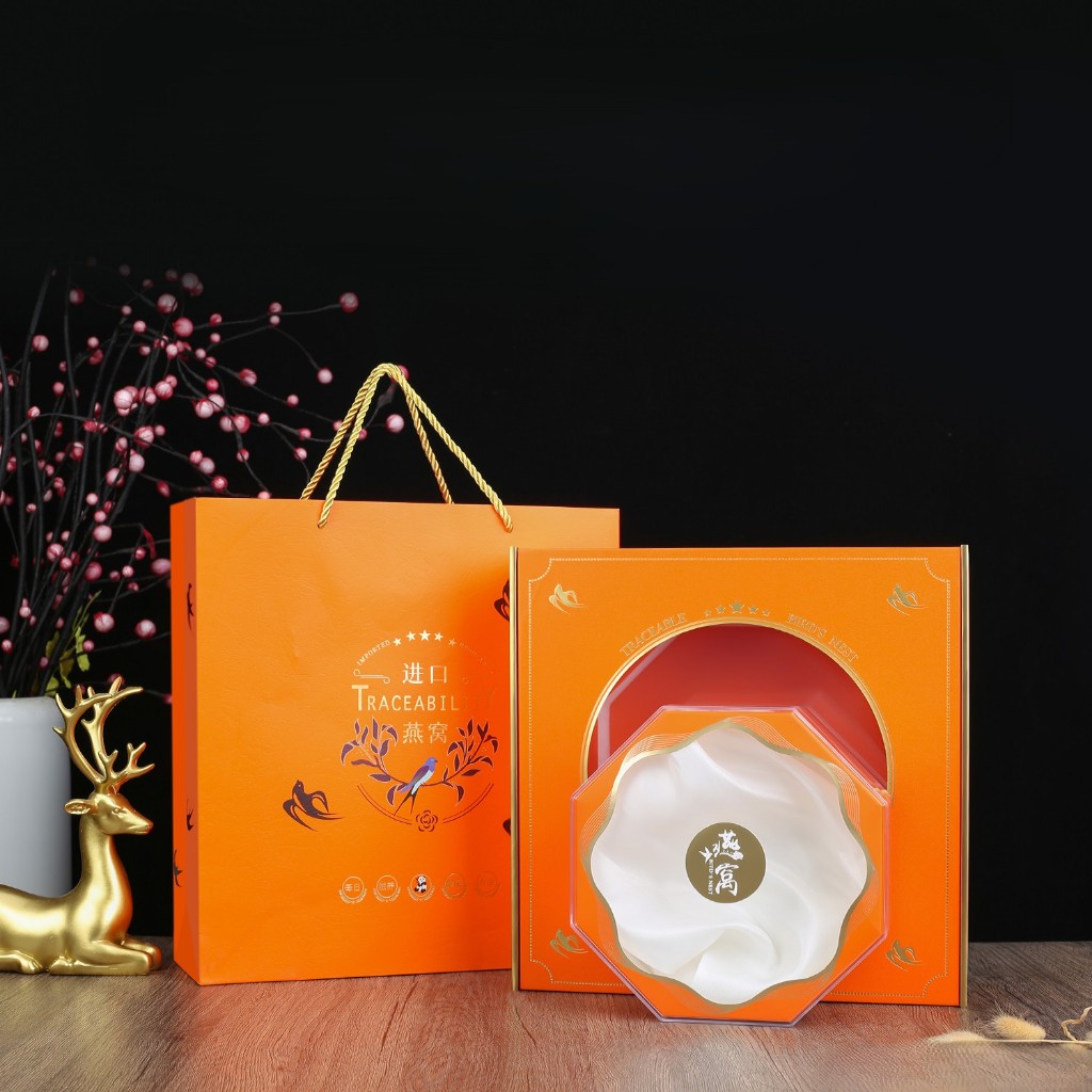 Box Sarang Burung Walet Mewah Orange 250gr - Kotak Walet Premium Display - Kotak Sarang Burung Walet