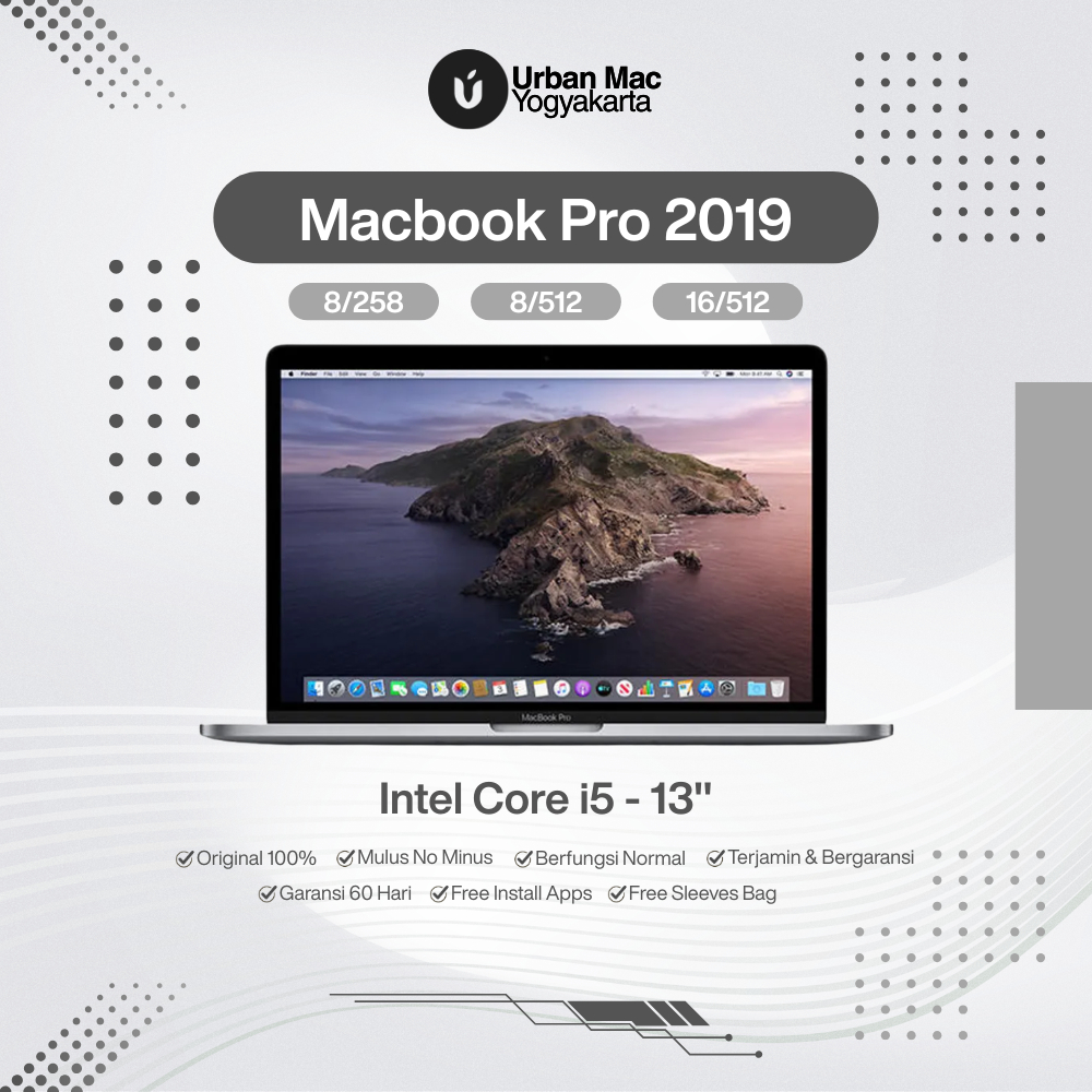 Macbook Pro 2019 13 inch i5 & i7 Second Like New Mulus Garansi 60 Hari Urban Mac Store Yogyakarta