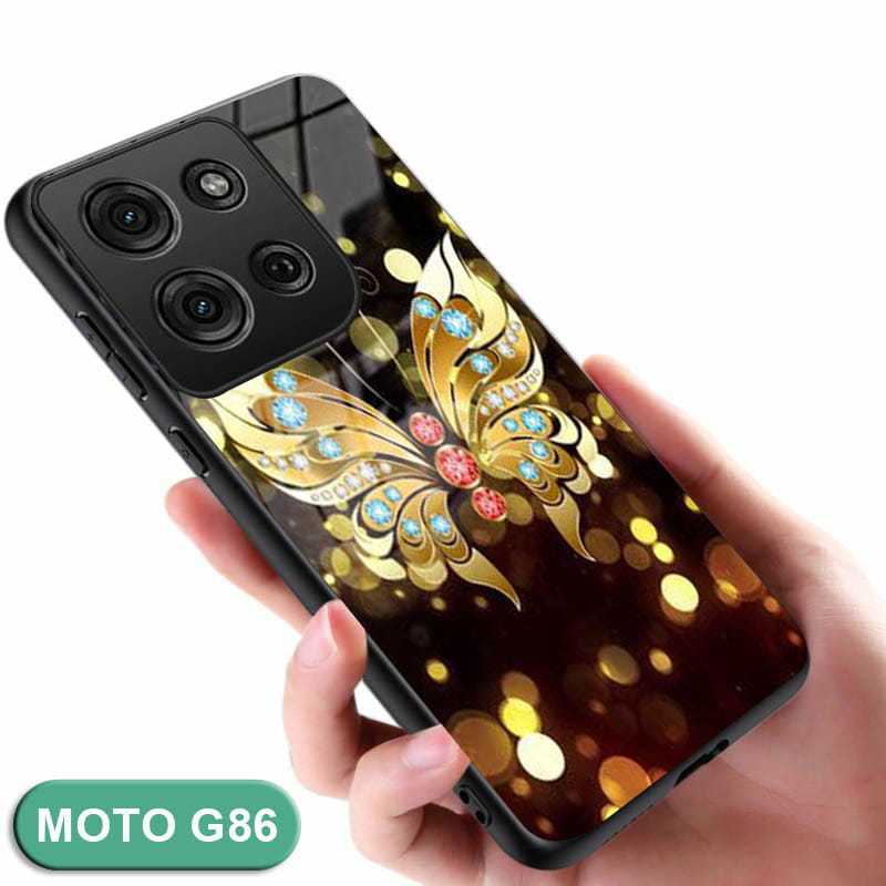 SoftCase Glass Kaca MOTOROLA G86 POWER - Casing HP MOTOROLA G86 POWER - N122