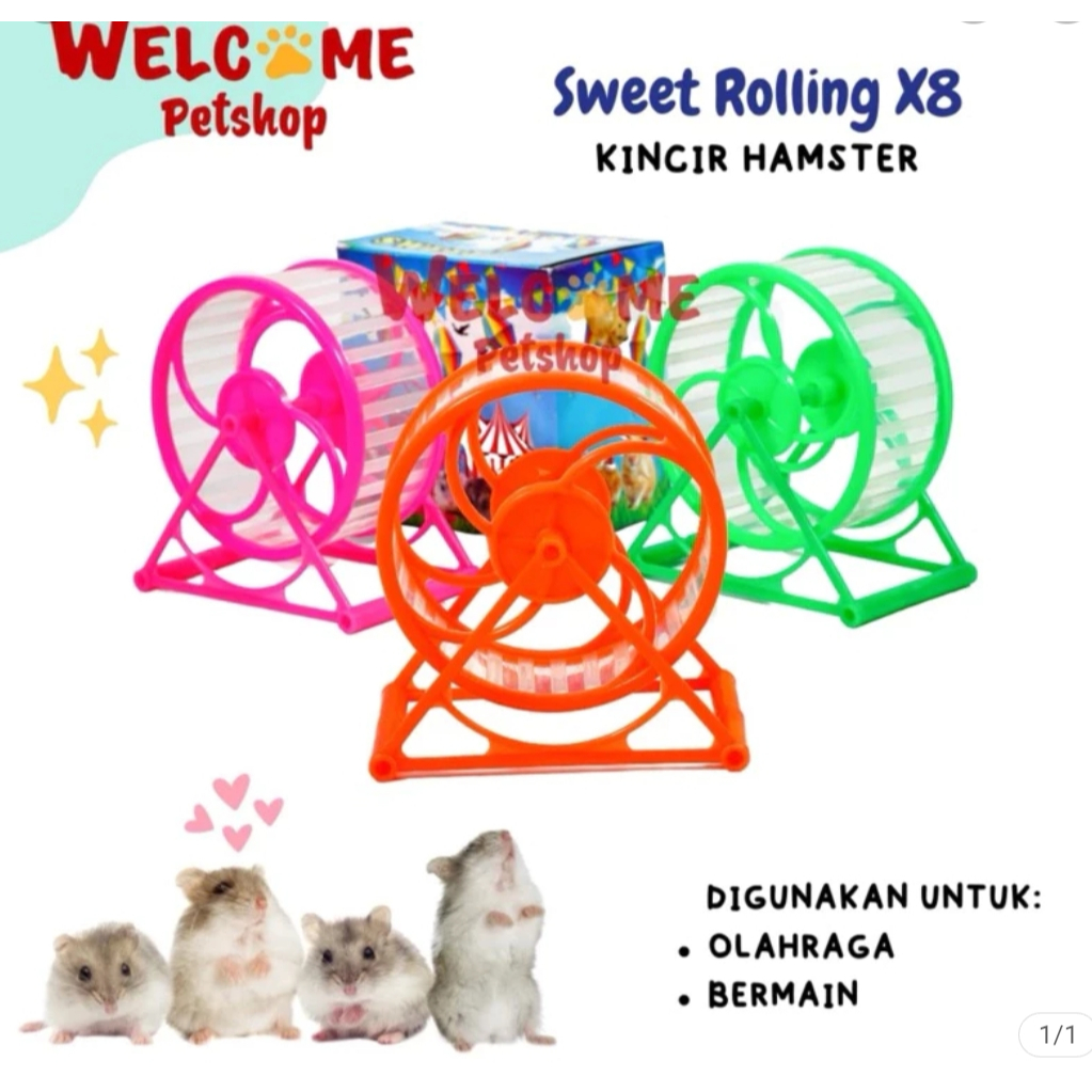 Rolling X8 Kincir Hamster / Mainan Hamster