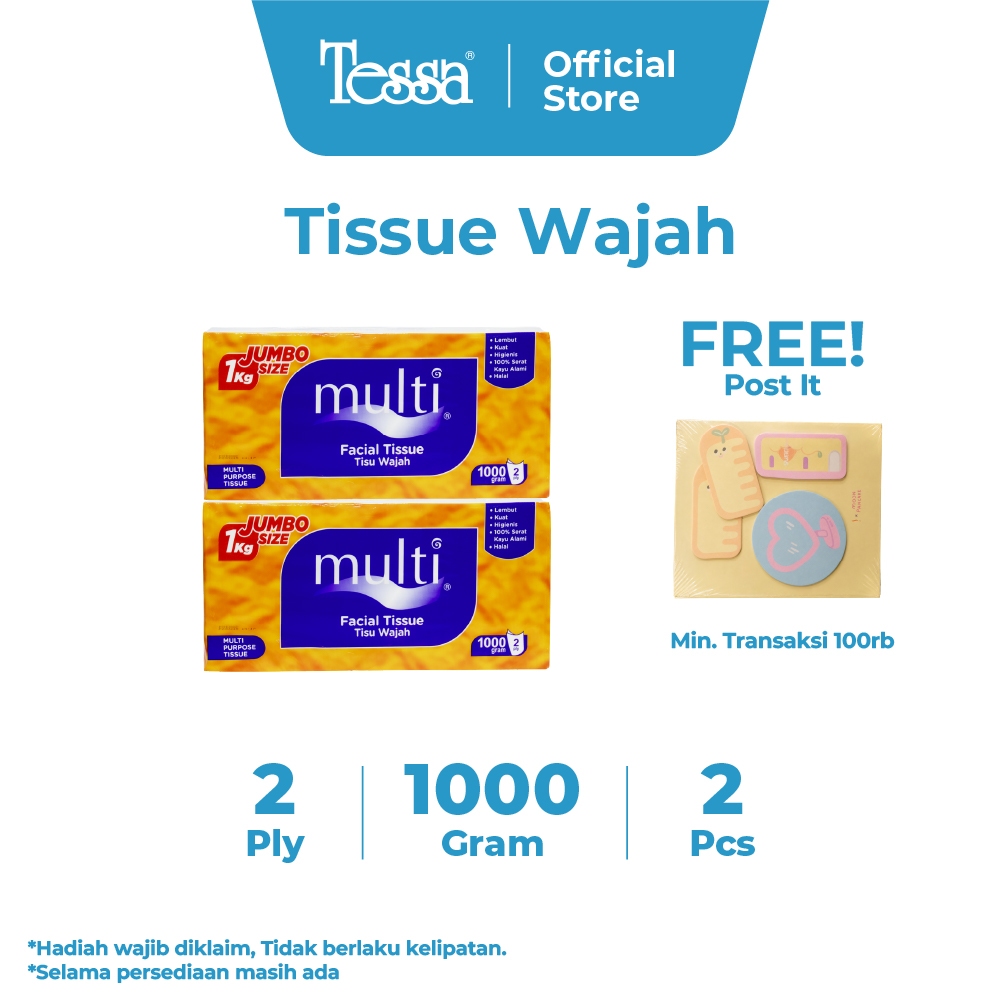 Tissue Multi Facial Tissue 1000 gr 2 SET - Tissue Facial Jumbo Size
