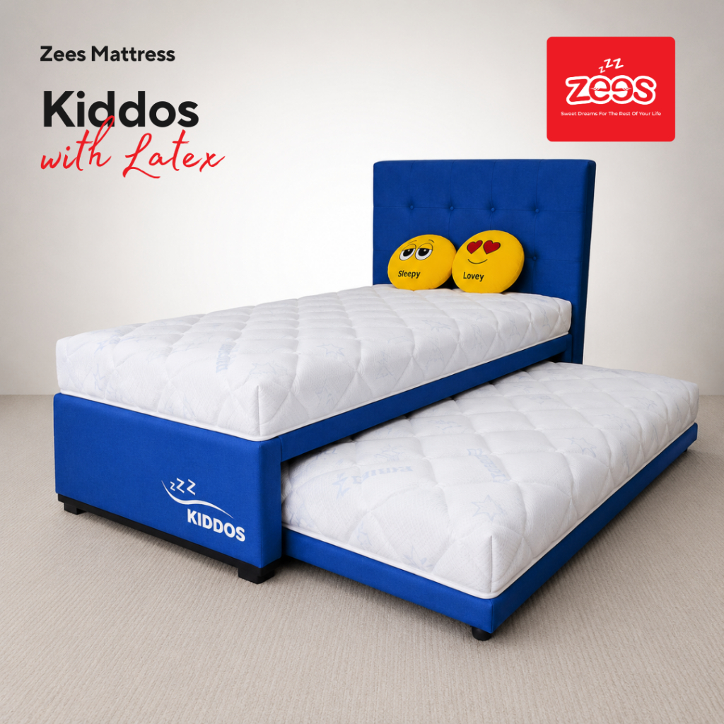 Zees Kasur Springbed Anak Tipe Kiddos Latex + Sandaran dan Divan