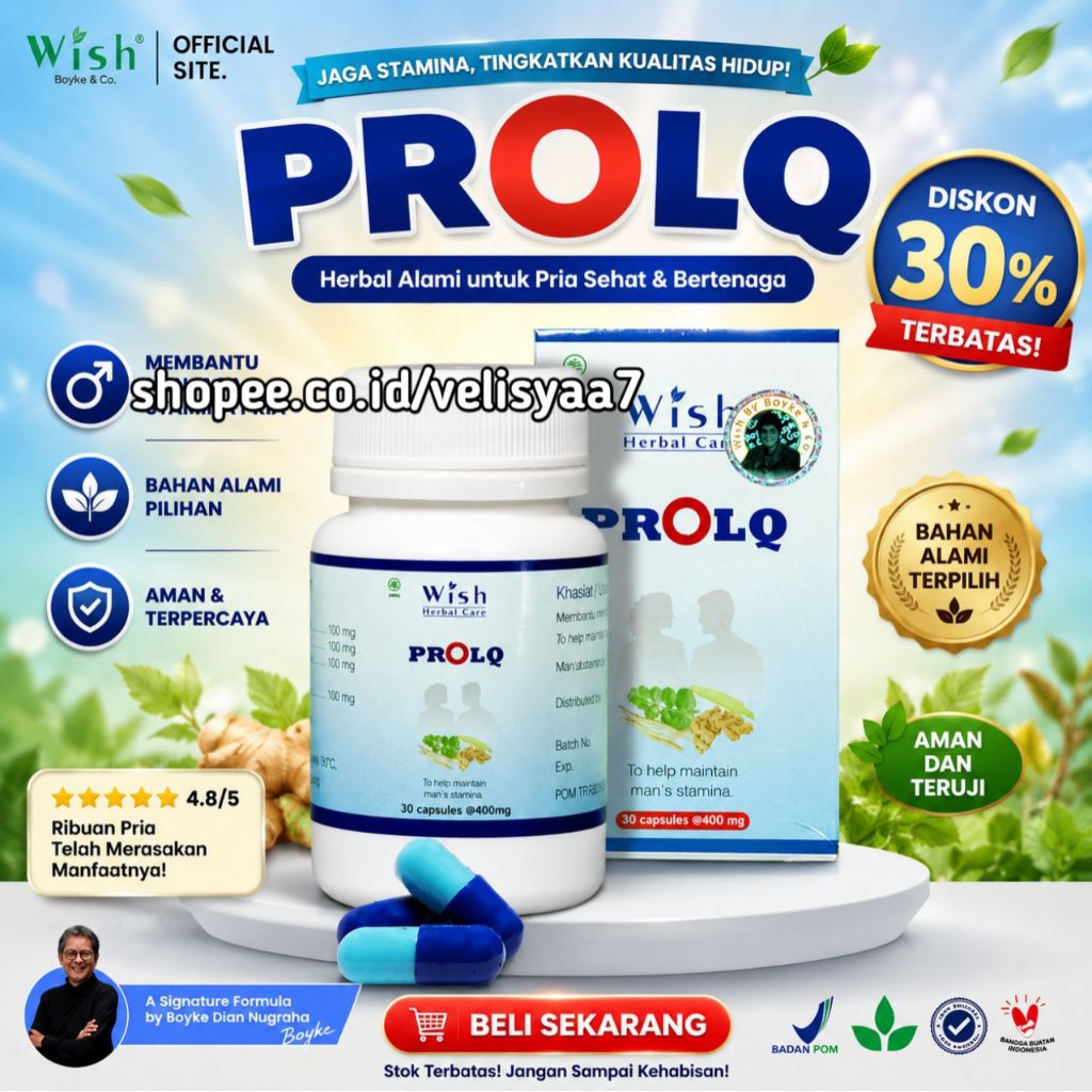 Wish Prolq Capsule dr Boyke - Herbal Multivitamin Untuk Tubuh Original
