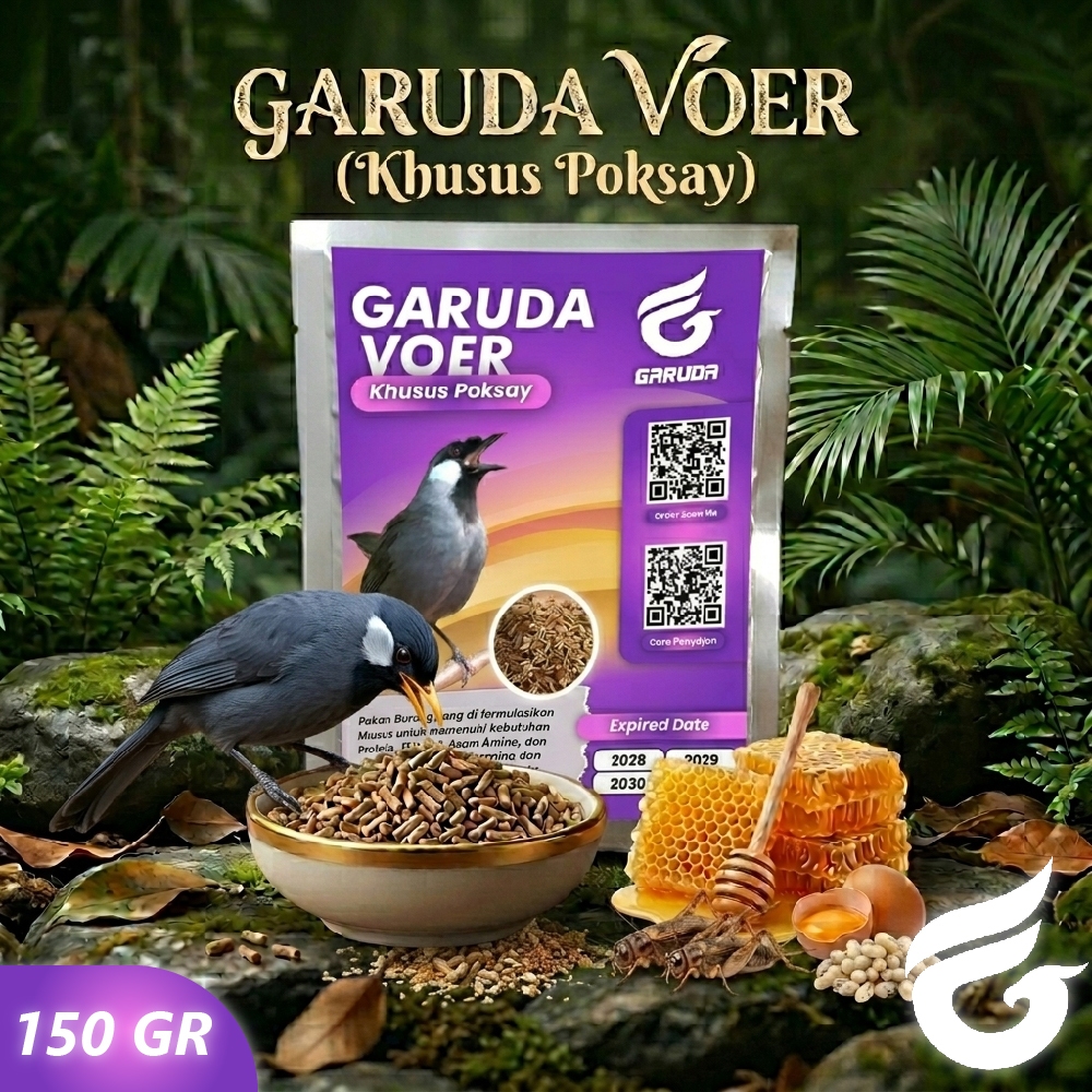 VOER BURUNG POKSAY | VOER HARIAN | VOER NUTRISI KOMPLIT | GARUDA VOER HARIAN KHUSUS POKSAY | GARUDA 