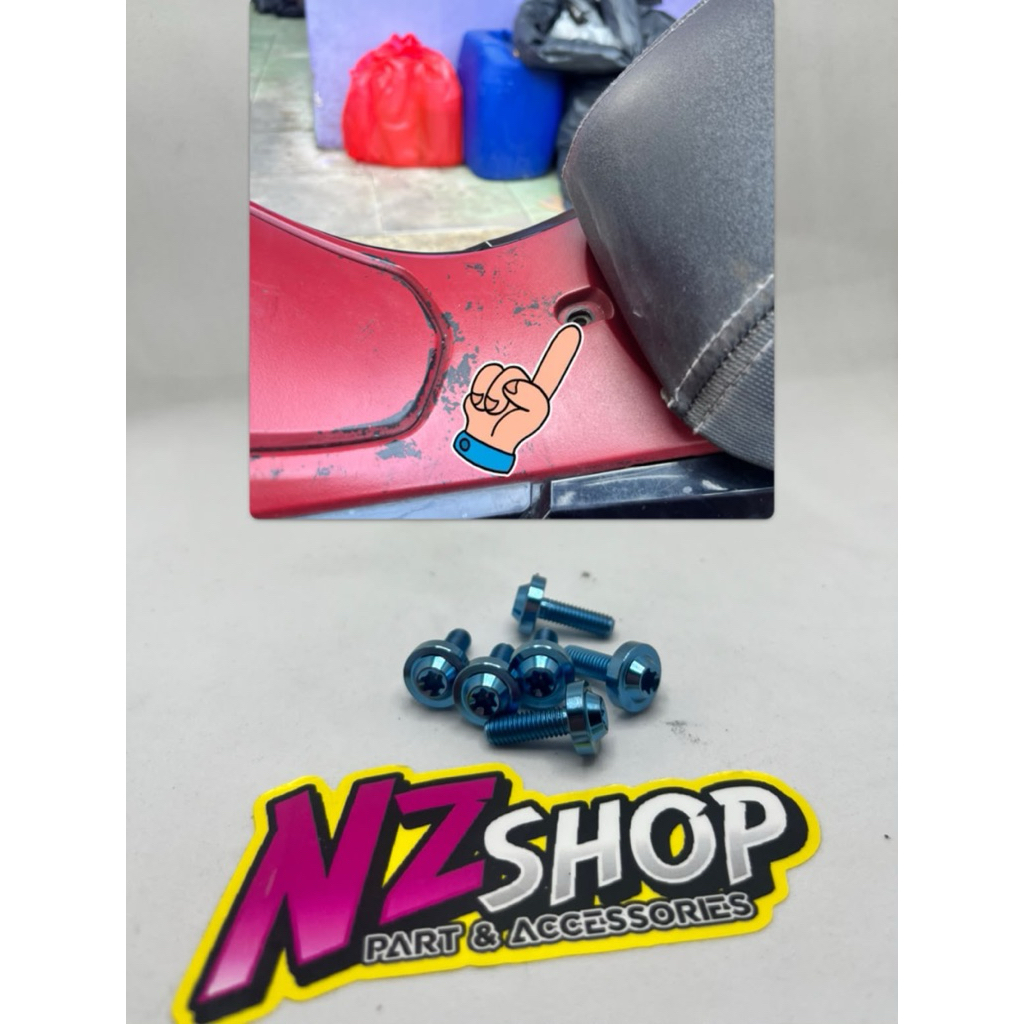 BAUT TITANIUM UNDERSEAT PCX HARGA 1 BAUT
