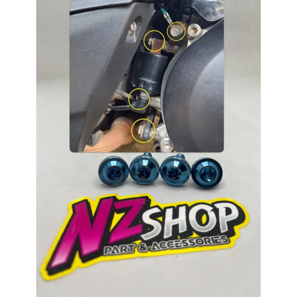 BAUT TITANIUM SET KOIL BEAT DELUXE HARGA 4 BAUT