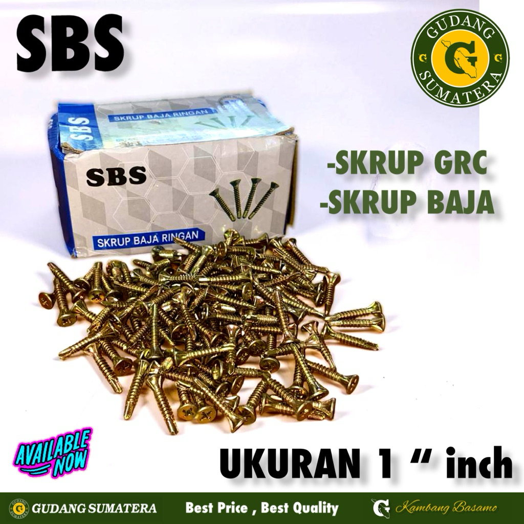 BAUT SKRUP GRC 1 inch / SKRUP Gypsum 1 inch SBS
