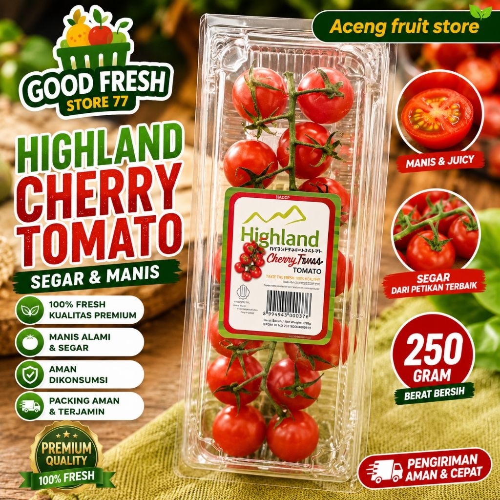 Highland tomat Cherry super sweet tomat Cherry trust 250 gram