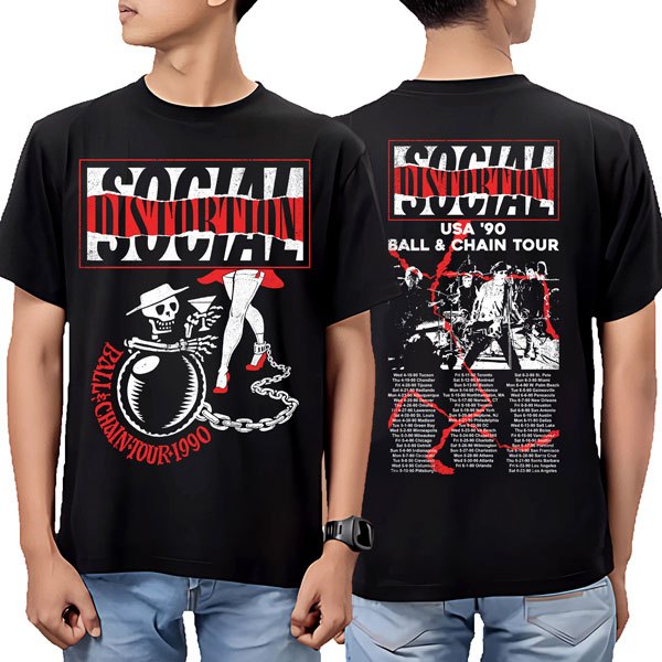 KAOS SOCIAL DISTORTION | BAJU  BAND BOOTLEG PUNK ROCK UNISEX | TOUR