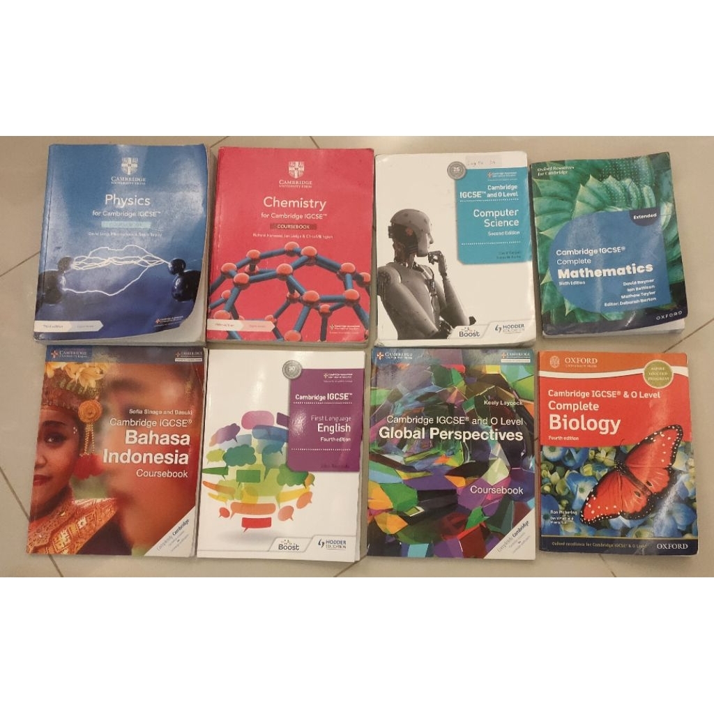 Paket Buku Cambridge IGCSE Lengkap Physics Chemistry Biology Math Computer Science English Global Pe