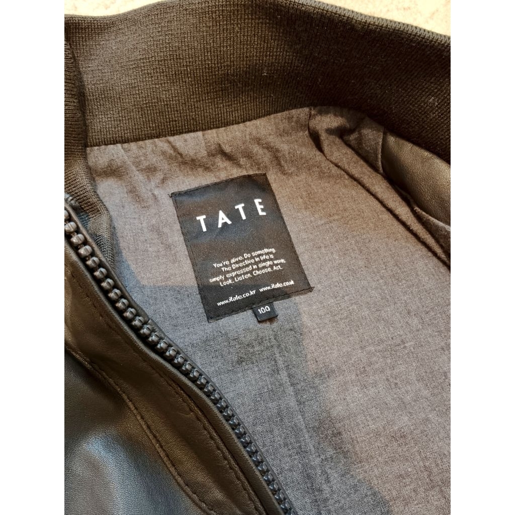Leather Jacket Jaket Kulit Asli Tate Warna Abu Abu Size M