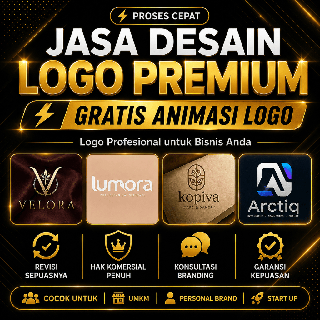 Jasa Design Logo Premium Free Animasi Logo | Design Logo Usaha Umkm | Perusahaan | Design Grafis Pro