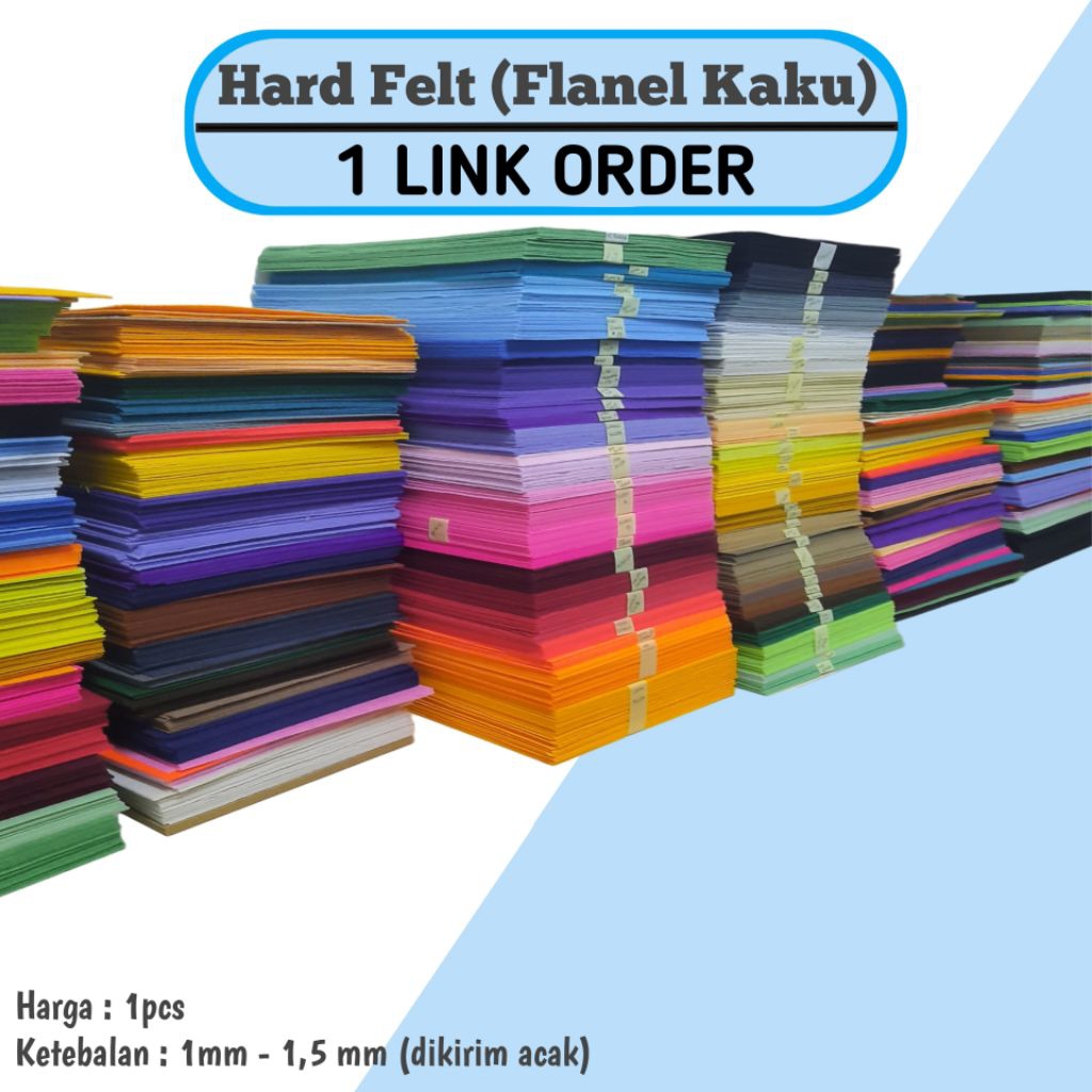 Hard Felt • Stiff Felt PESANAN KHUSUS 1 LINK• Flanel Kaku Premium