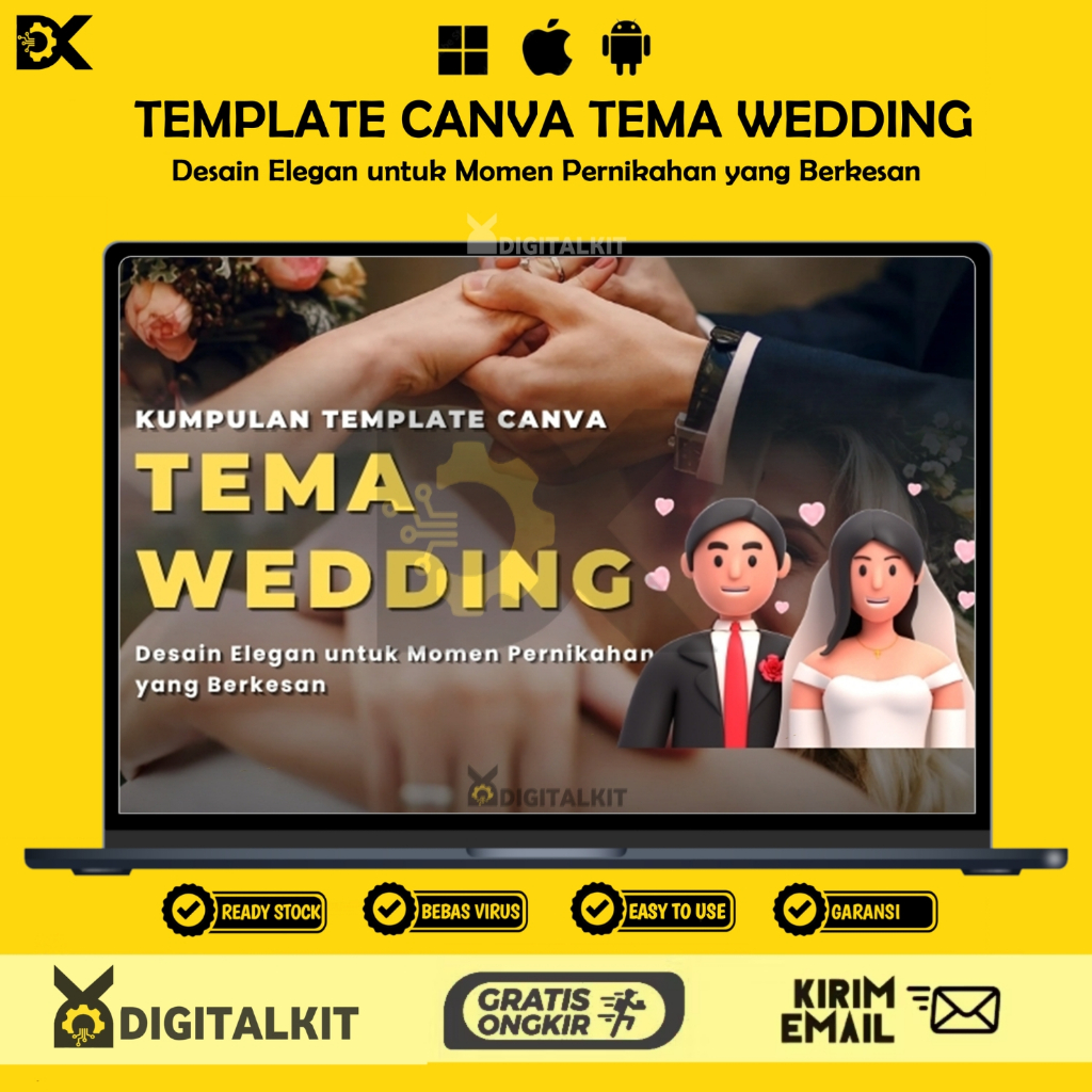 [T1155] KUMPULAN TEMPLATE CANVA TEMA WEDDING | Desain ELegan Untuk Momen Pernikahan Yang Berkesan