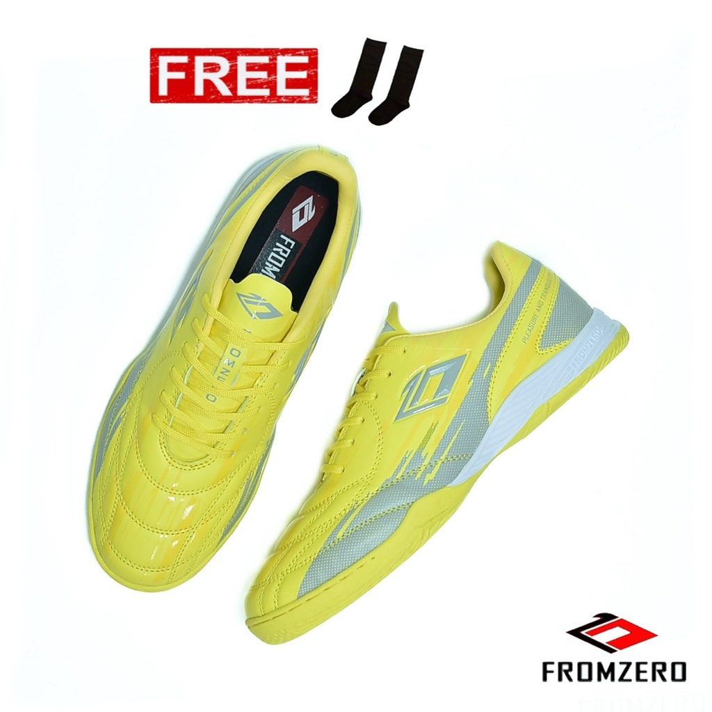Fromzero - Sepatu Futsal Starkia Raident IN Kuning Abu Original 38 - 44