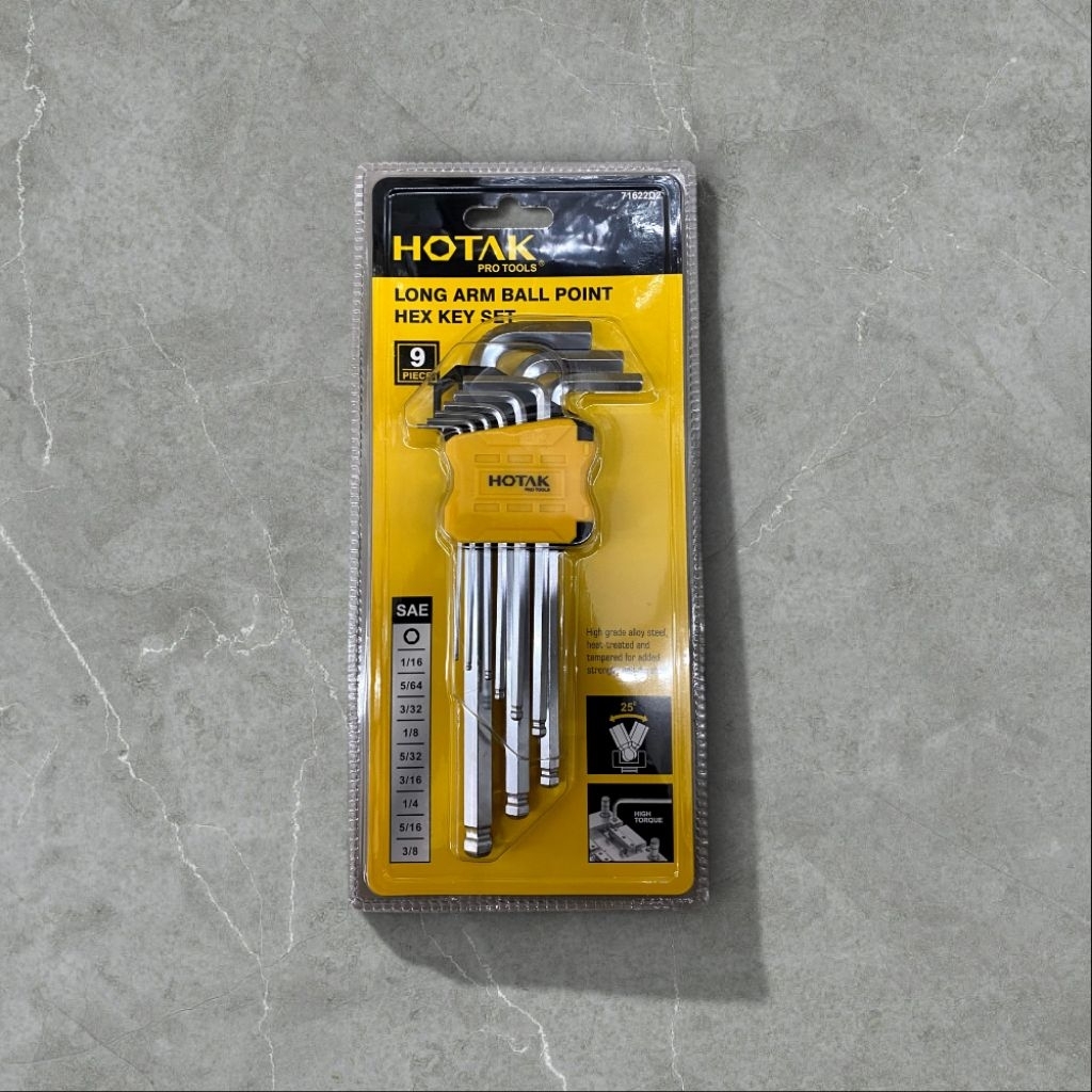 HOTAK - LONG ARM HEX KEY SET KUNCI L UKURAN LENGKAP - KHUSUS BATAM