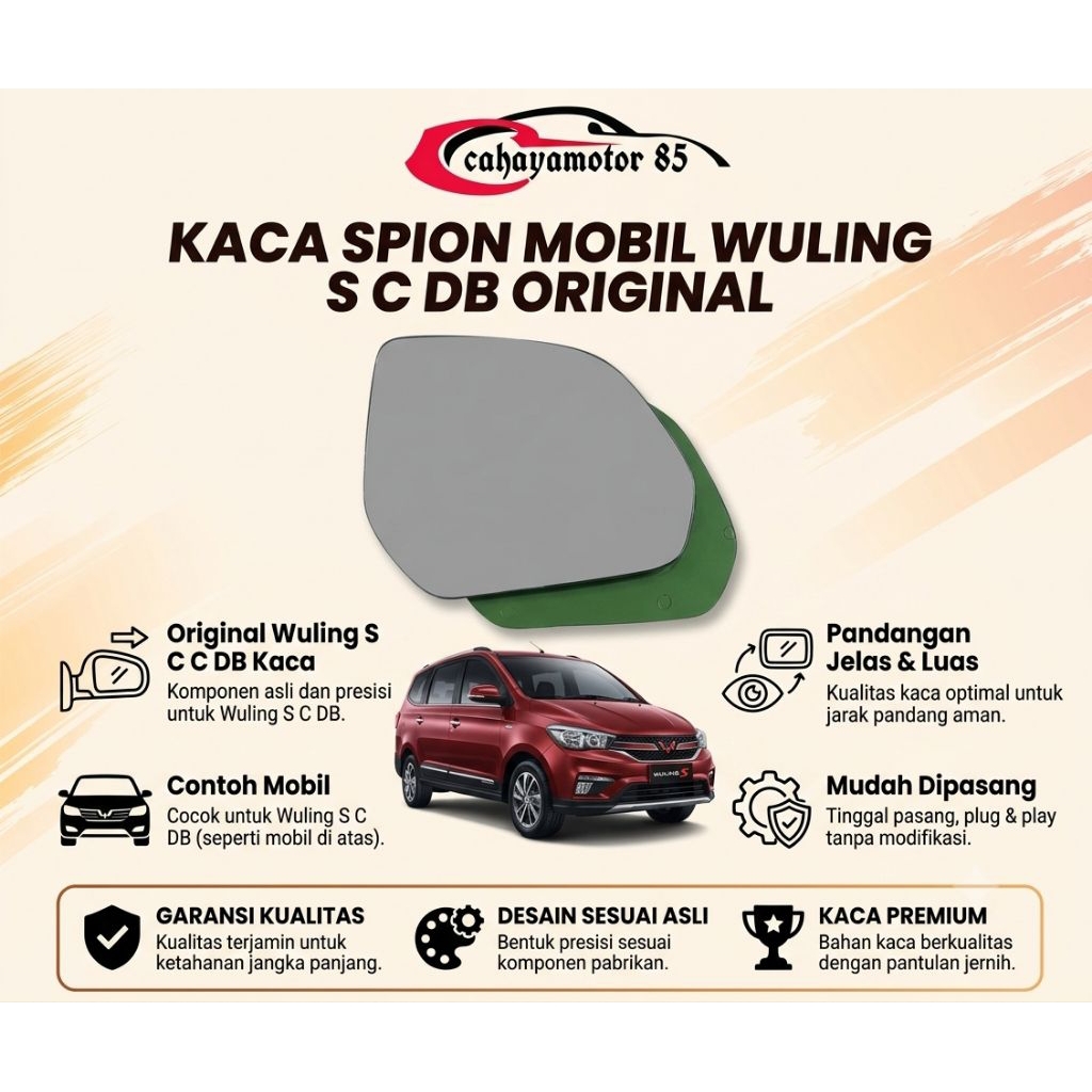 kaca spion mobil wuling confero type sc db original kaca spion Wuling confero all type original