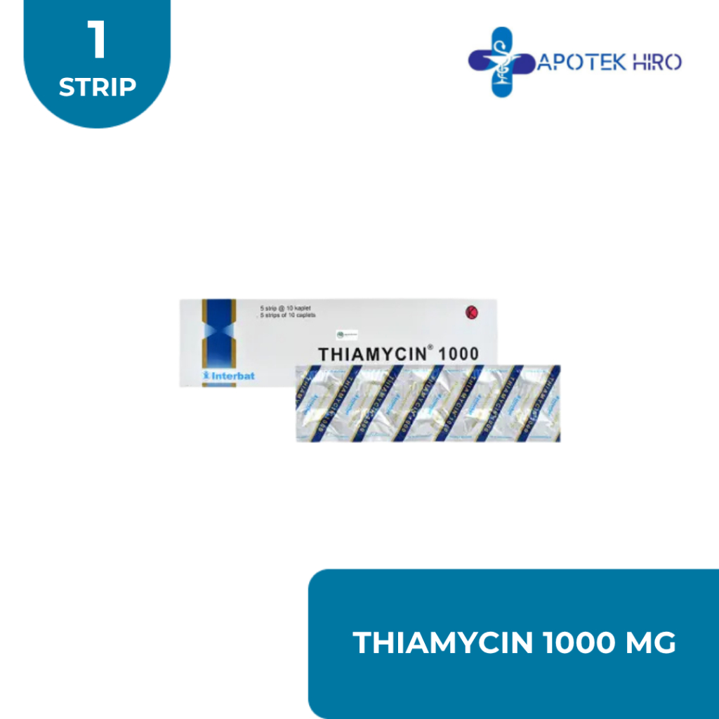 THIAMYCIN 1000 1000 MG 1 STRIP @ 10 KAPLET