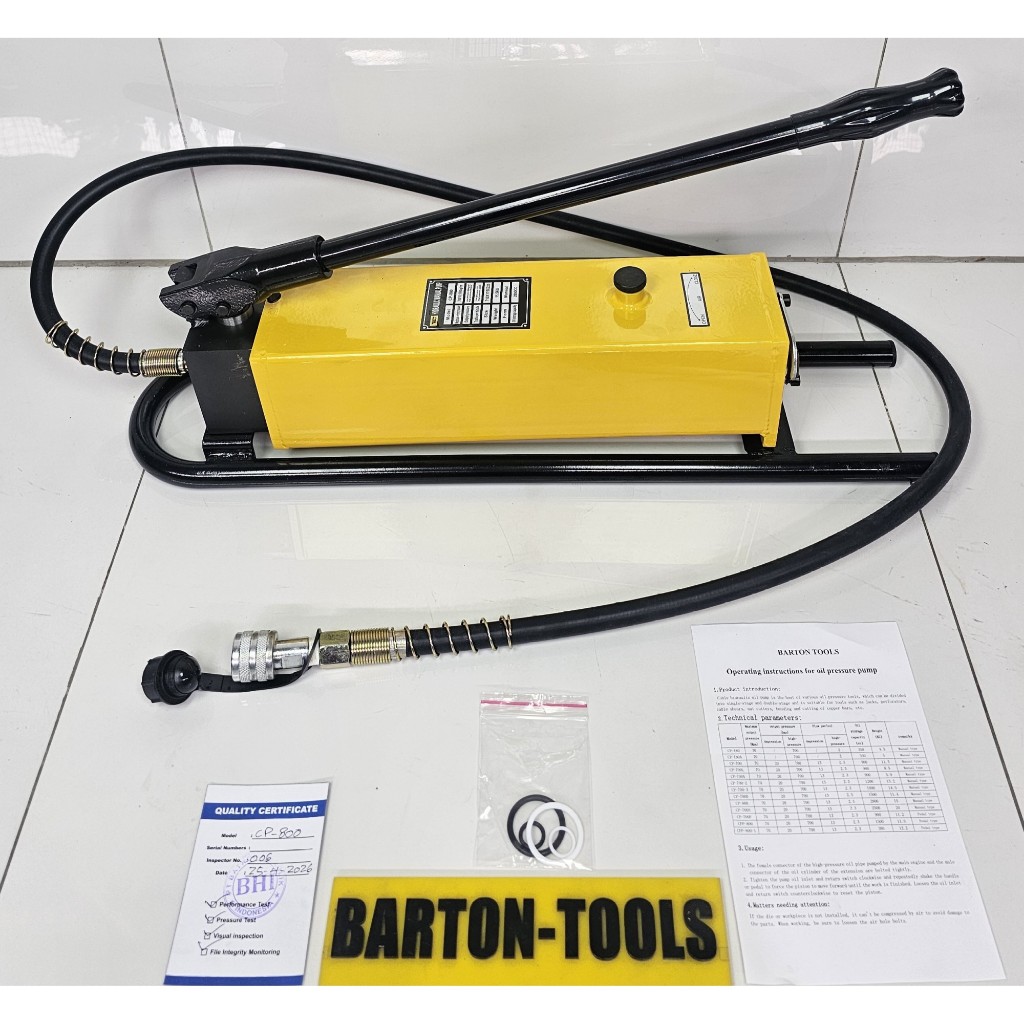3000ml Single Acting Hand Hydraulic Pump Square Body CP-800 BARTON Pompa Tangan Hidrolik Manual Bodi