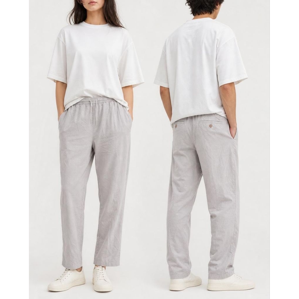 (Celana Branded) Topten Basic Dark Grey Relax Long Pants 32