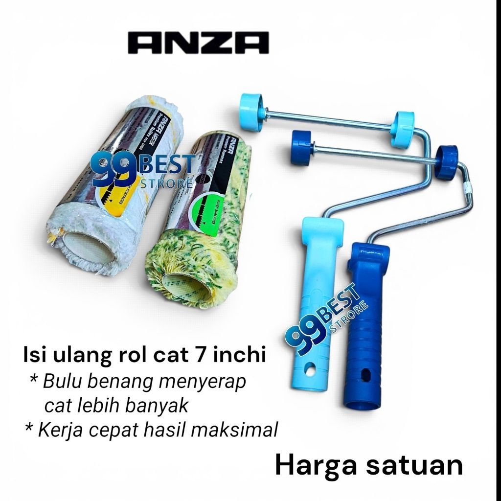 KUAS ROL CAT TEMBOK ANZA 7" ASLI
