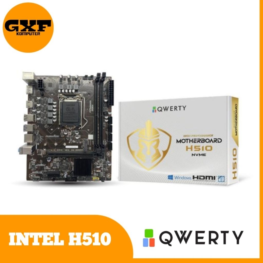 Motherboard QWERTY H510 (LGA1200, Intel H510, DDR4, NVME)