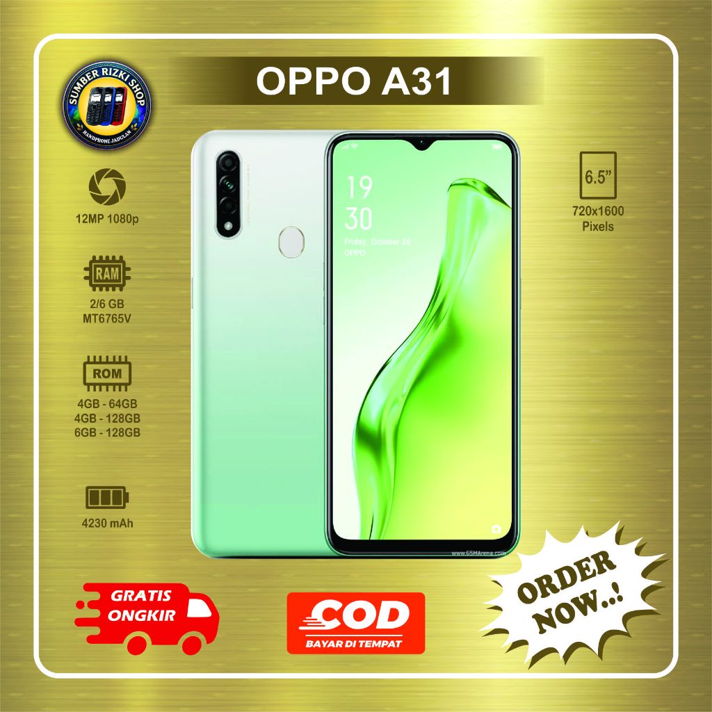 HP OPPO A31 Normal second batangan siap pakai