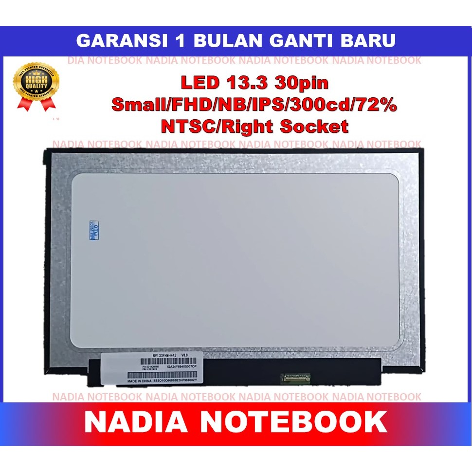 LCD LED Dell Latitude 13-5310 13-3301 P99G P97G 13.3 13 Inch 30 pin 30pin Small Narrow Full HD FHD I
