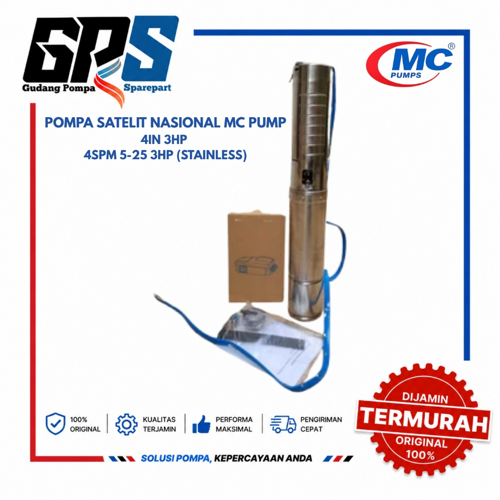 [POMPA SATELIT] MC PUMP 4in 3HP (4SPM 5-25 3HP STAINLESS)