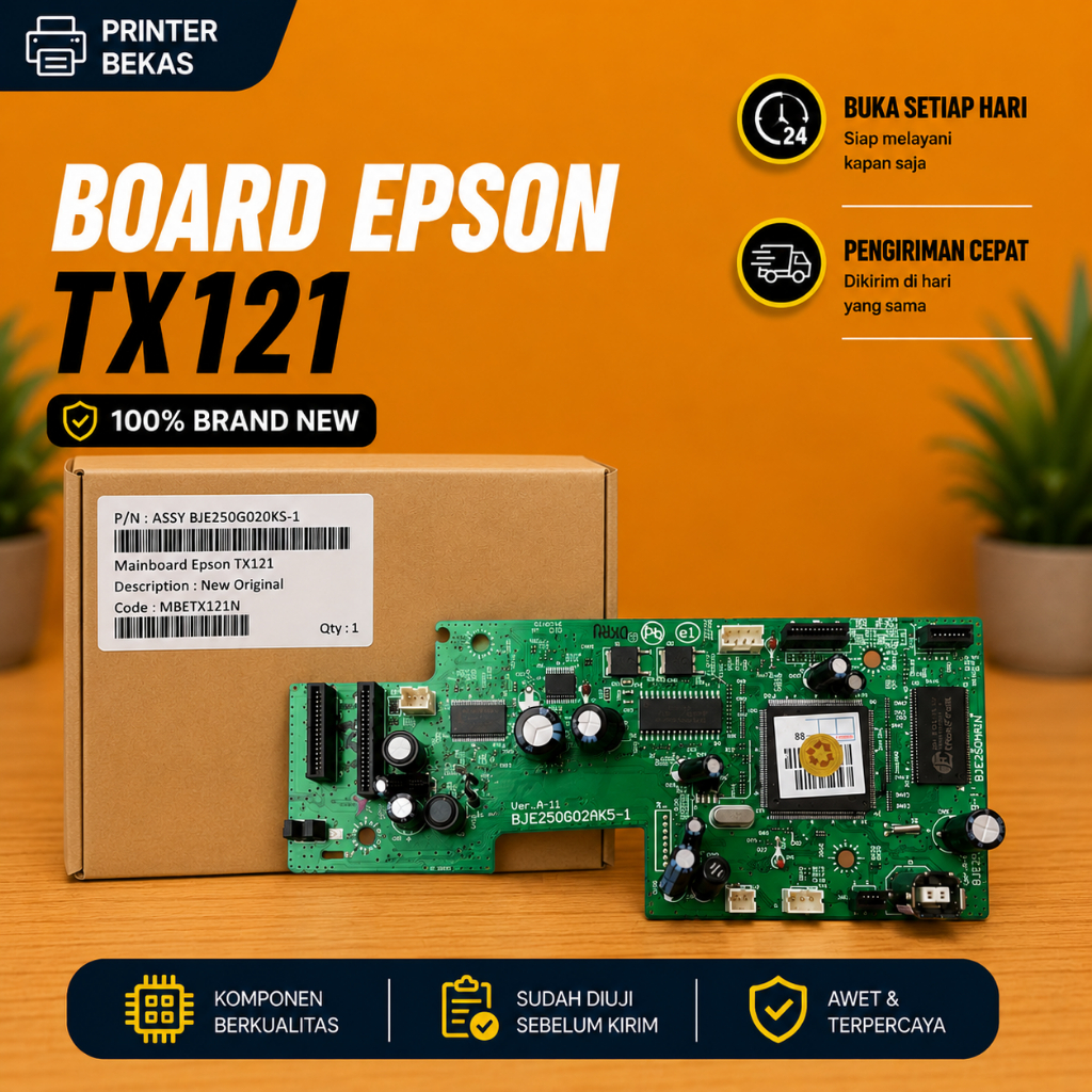 Board Epson TX121 New, Mainboard Epson TX121, Motherboard Epson TX121 Part Number Assy BJE250G020K5-