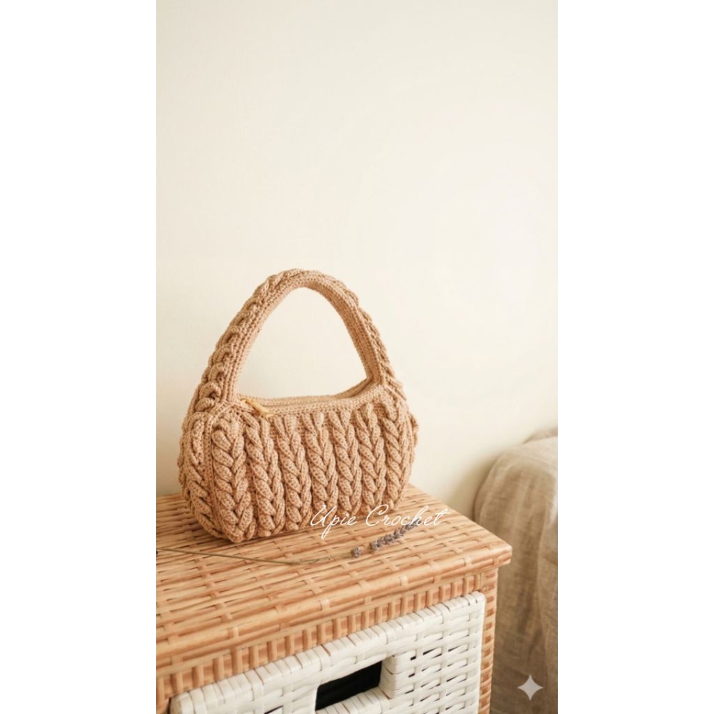 Ready Handbag Rajut | Tas tenteng rajut miumiu | tas rajut kondangan aesthetic | tas handmade rajut