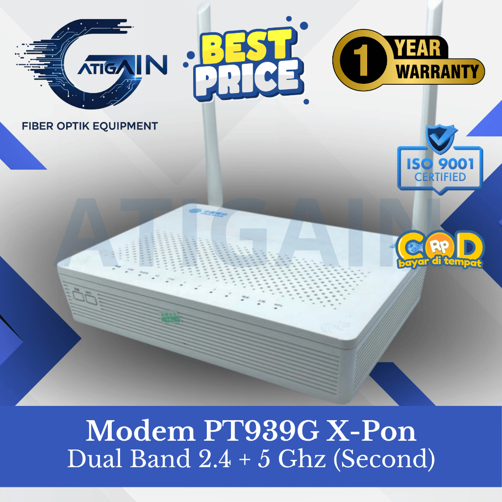 Modem China Mobile PT939G Xpon Dual-Band 4GE XPON EPON GPON + Adaptor (Second)