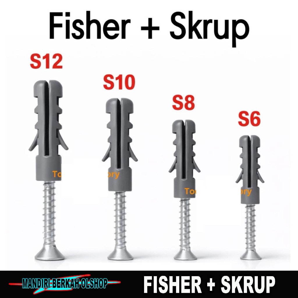 Viser Set Viser Dan Sekrup S5 S6 S8 S10 S12 / Piser Viser Termasuk Sekrup