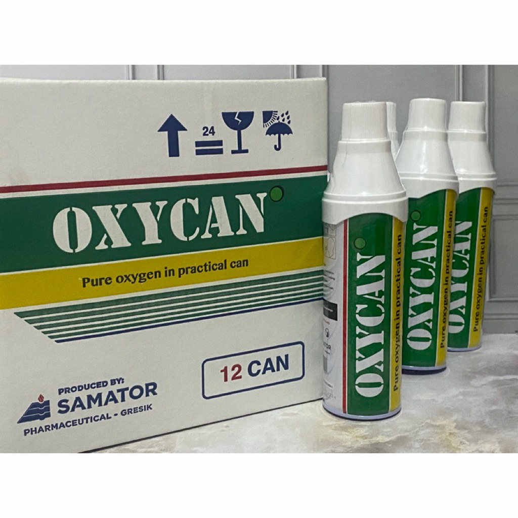 Oxycan Oksigen Portable 500cc Oksigen Kaleng 1 Dus isi 12 kaleng
