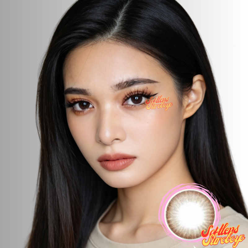 Softlens Kitty Kawaii Falling Brown - Soflens Instant Surabaya