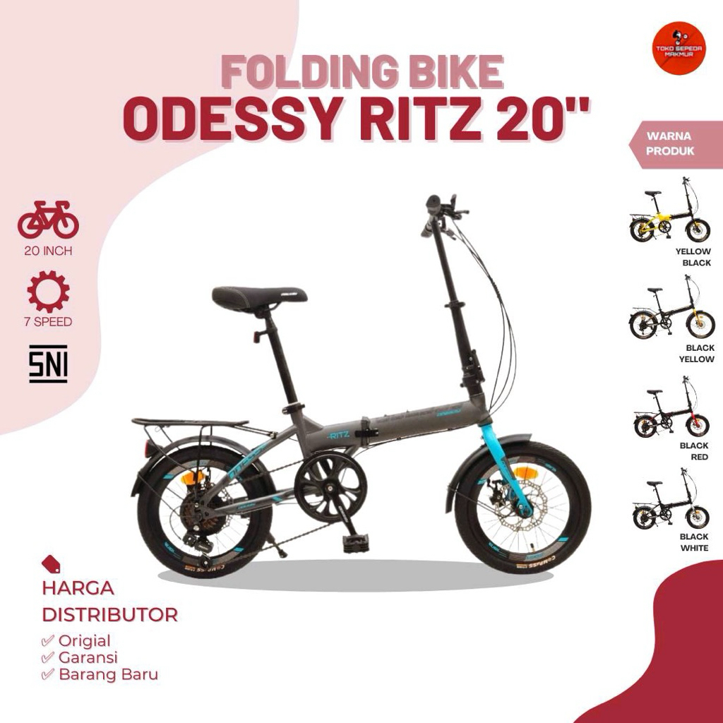 Sepeda Lipat Folding Bike Odessy Ritz 20 inch