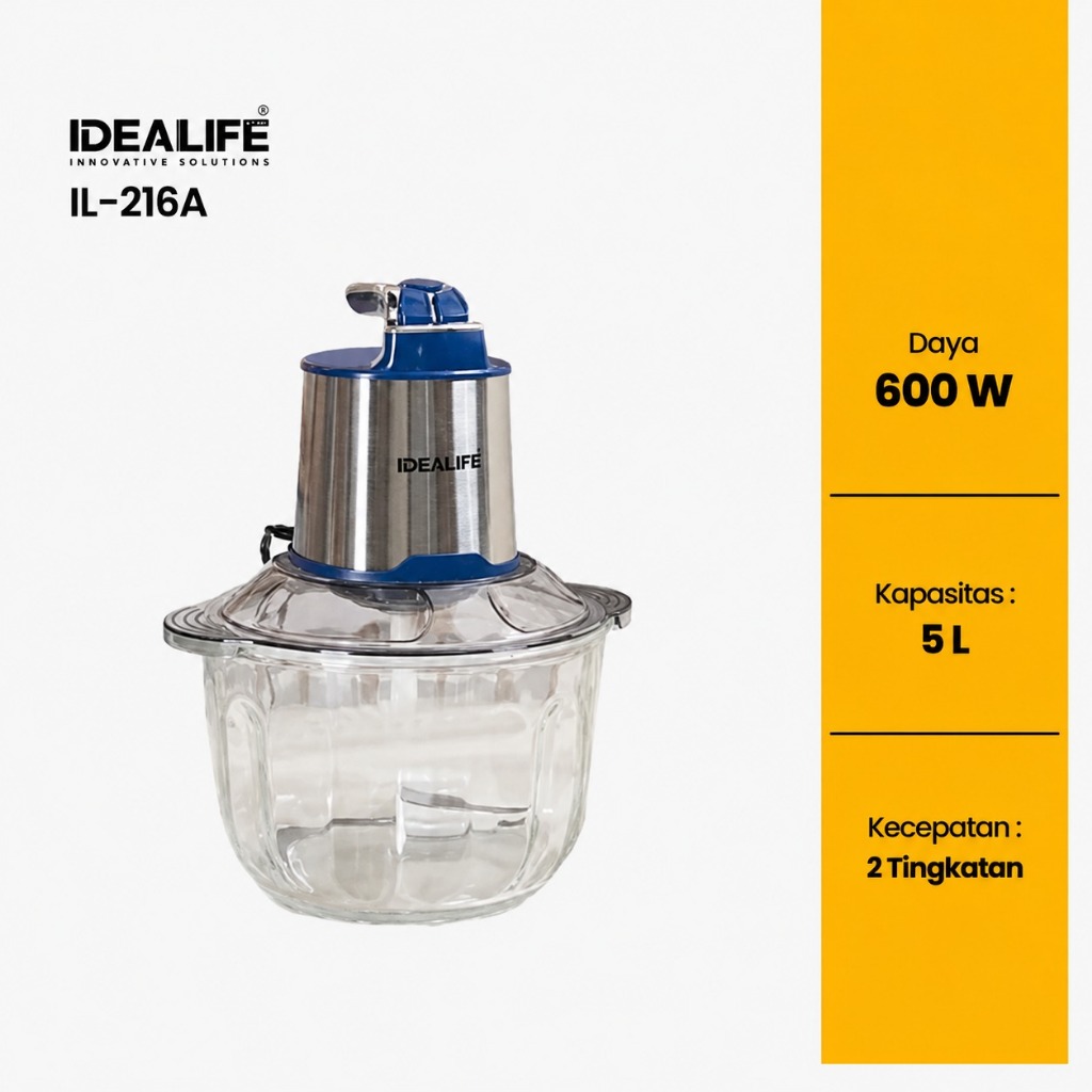 IDEALIFE Electric Chopper 5 Liter Chopper Listrik 5Liter IL-216A IDEALIFE