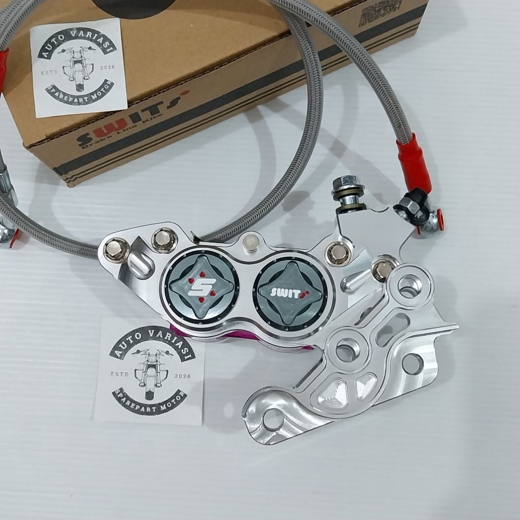 kaliper plus breket rx king new kaliper bigpot swits cnc 4 piston breket full cnc
