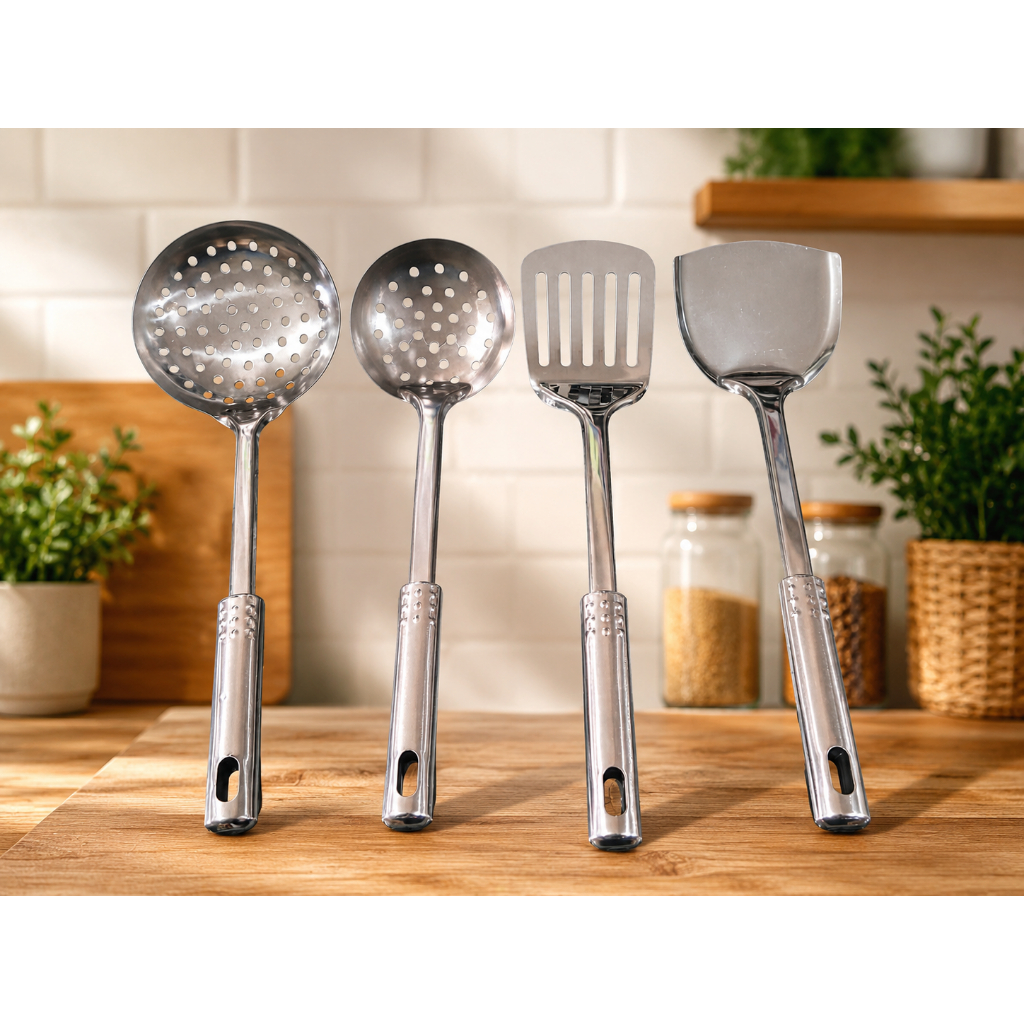 [TANPA BOX] Spatula Set GSF 4404 Spatula Stainless 1 set 4pcs Spatula Set GSF Spatula Set Stainless
