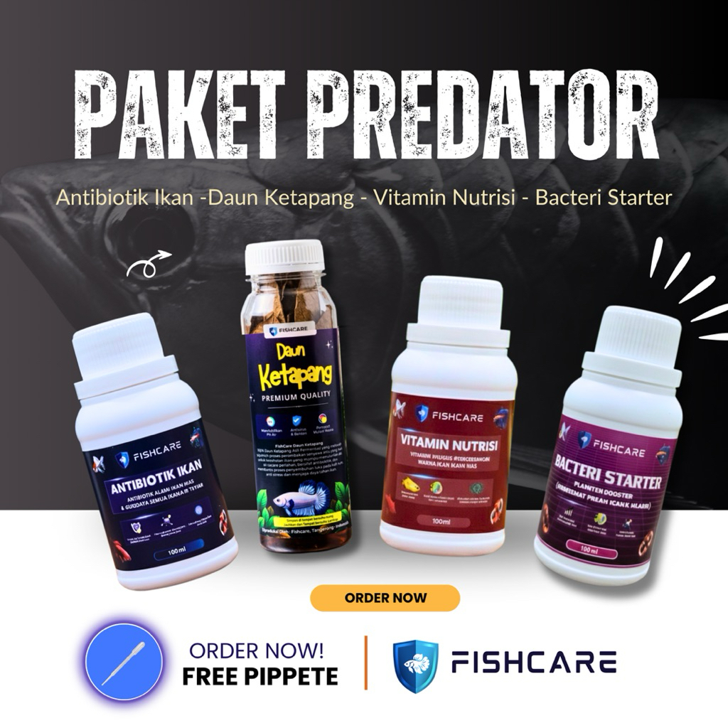 Fishcare - Paket Obat Ikan Predator air tawar