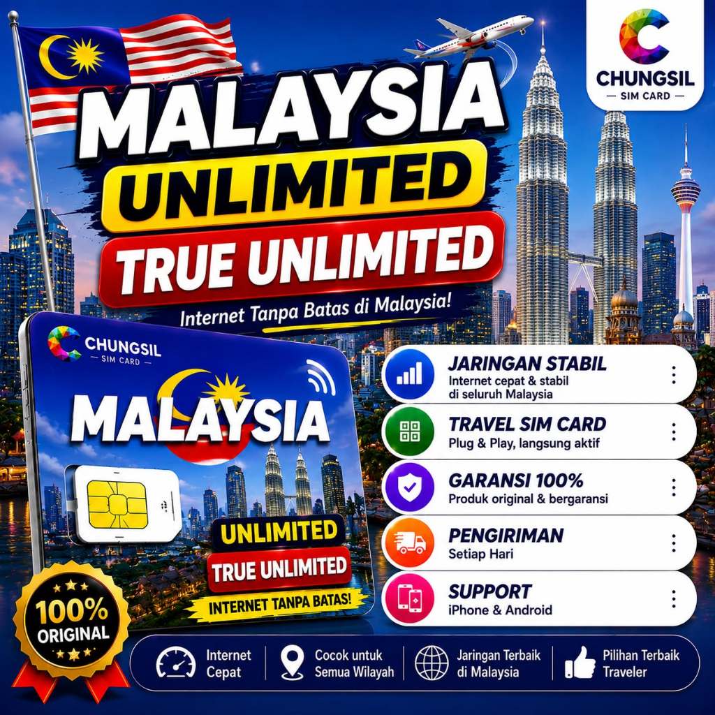 SimCard Malaysia True Unlimited || Travel SimCard Langsung aktif
