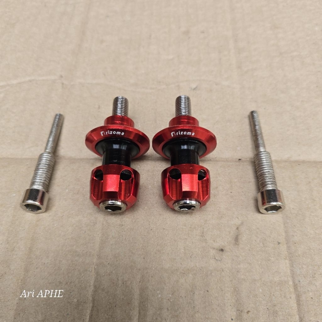 jalu pedok peddock RIZOMA CNC RED M6/M10 universal semua arm NINJA 250/150 ZX25R R25 MT25 CBR250RR V