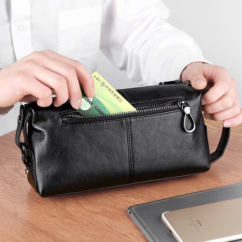 NEW DEALS Tas Tangan Clutch Dompet Pria Elegan Import Dompet Tangan Mewah Cowok Ruang Uang Besar