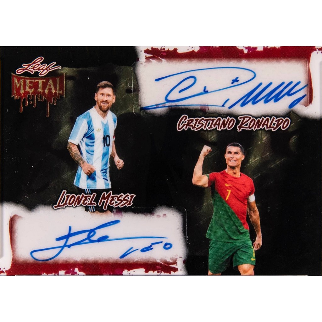 Fullprint Replica Kartu Mainan Anak Jadul Bola tanda tangan messi & ronaldo negara