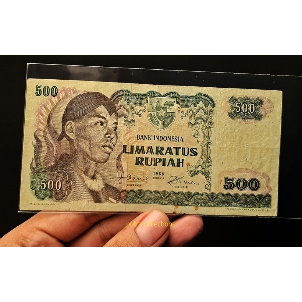 uang 500 rupiah seri jendral sudirman tahun 1968 asli