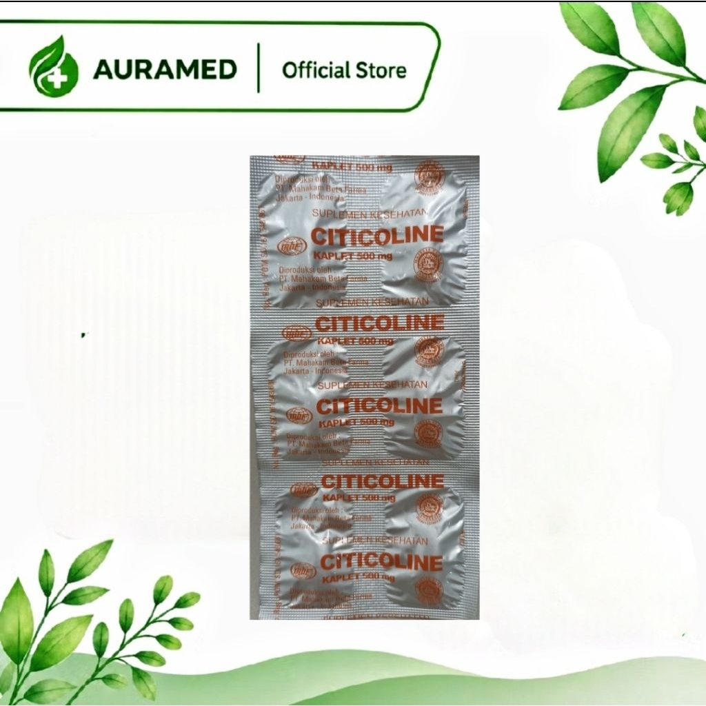 vitamin otak CITICOLINE 500MG MBF 1 STRIP @6 TABLET