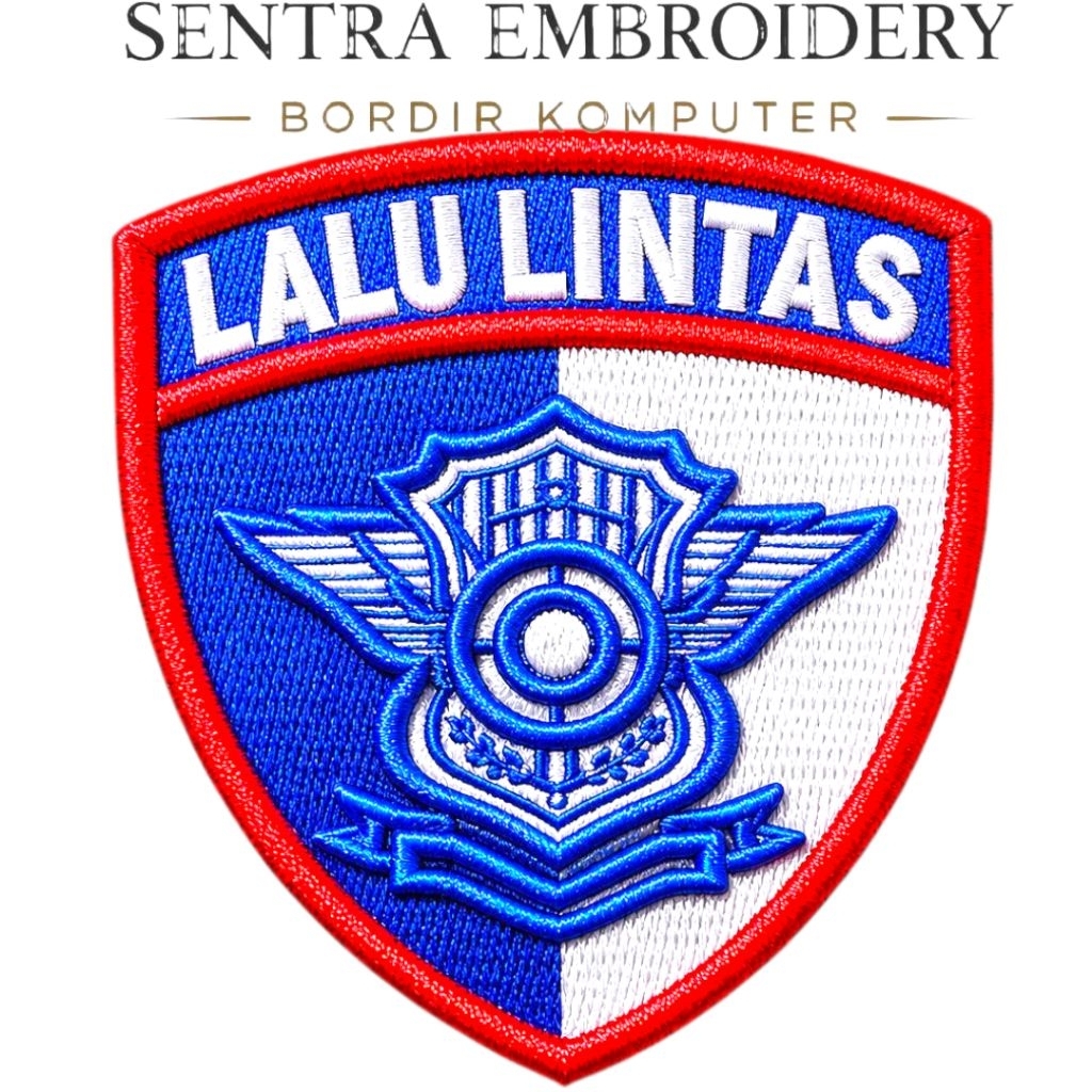 Logo Bordir Lalu Lintas Timbul