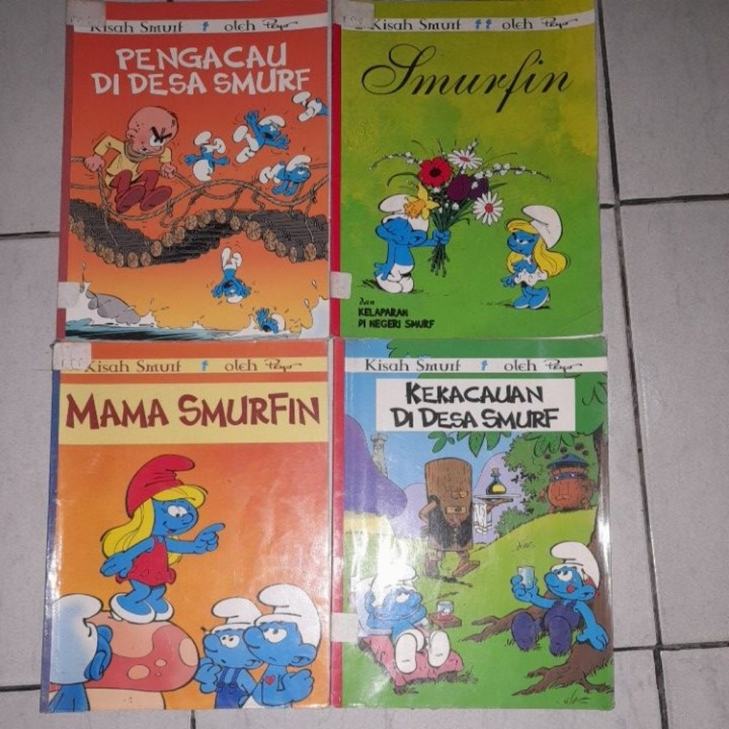 komik smurf original paket komik smurf