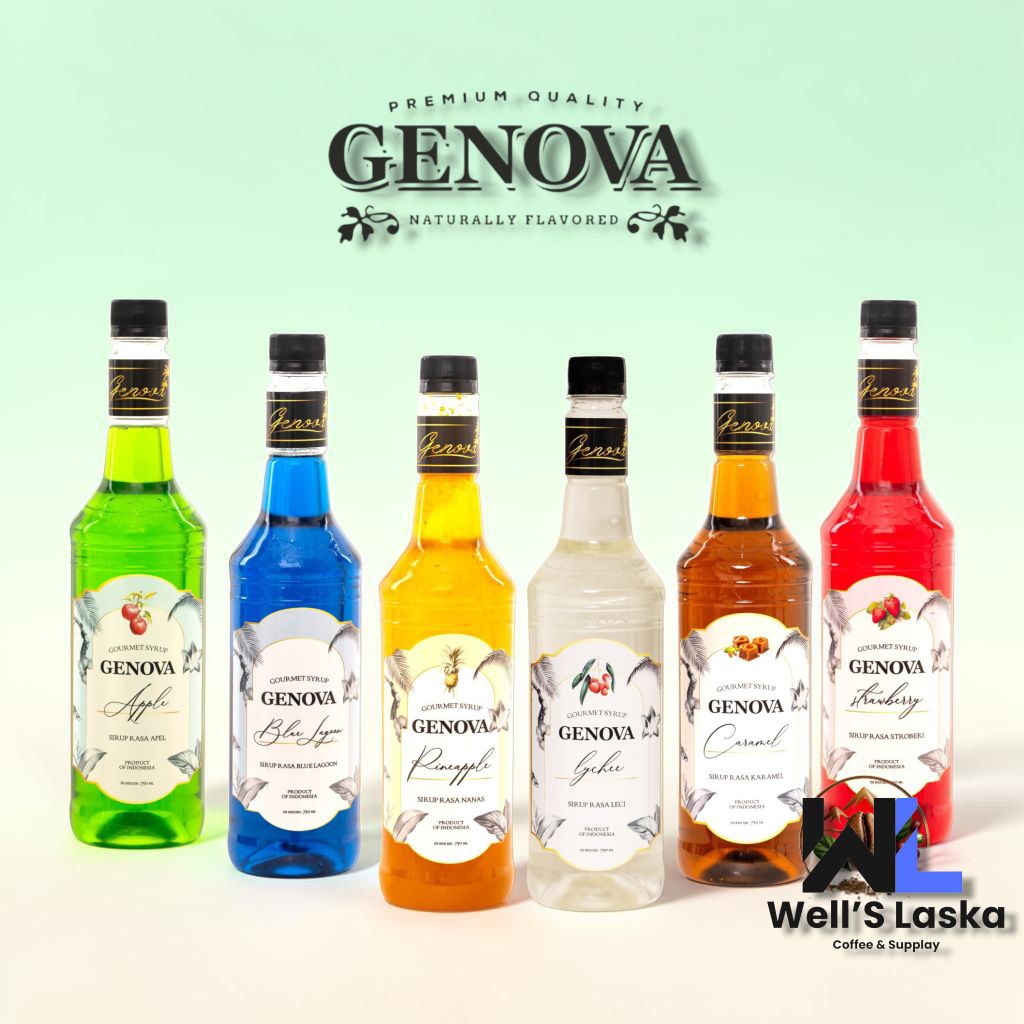 Genova - Syrup Genova All Varian 750ml - Syrup Genova - sirup minuman semua rasa merk genova